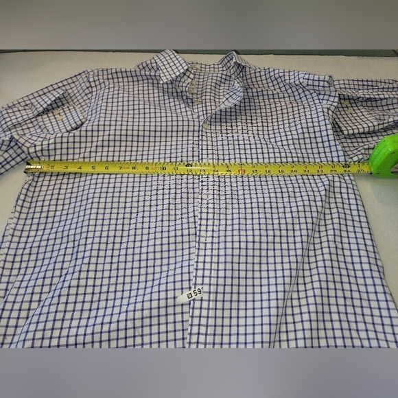 Mens Peter Millar Button Down Long Sleeve Collared W/pocket XL Plaid 100% Cotton - Picture 4 of 10